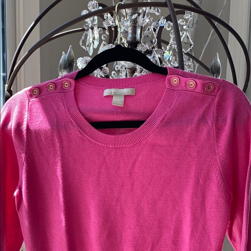 Banana Republic Hot Pink Sweater - peek at pics!